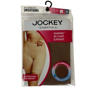 Jockey Essentials Seamfree Non-compression No-Chafe Slip Short Size 3XL Coffee